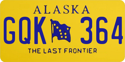 AK license plate GQK364