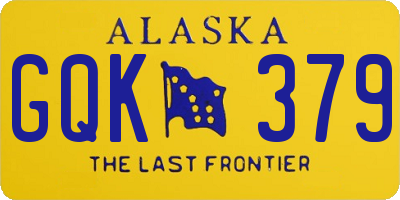AK license plate GQK379