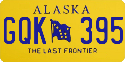 AK license plate GQK395