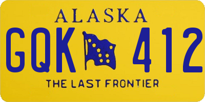 AK license plate GQK412
