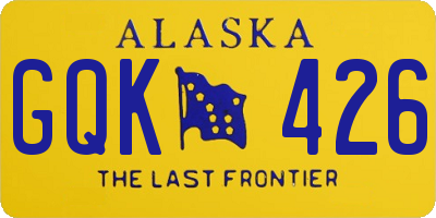 AK license plate GQK426