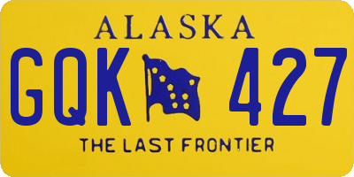 AK license plate GQK427