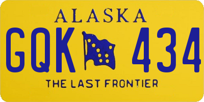 AK license plate GQK434