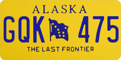 AK license plate GQK475