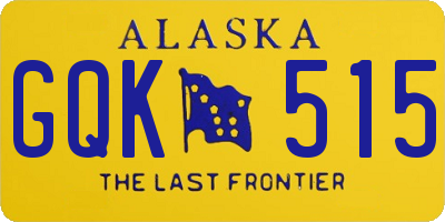 AK license plate GQK515