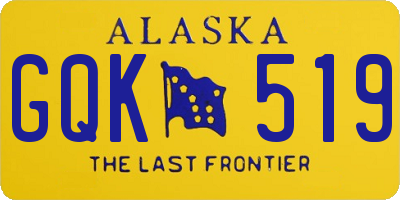 AK license plate GQK519