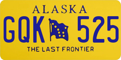 AK license plate GQK525