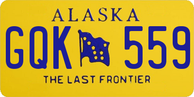 AK license plate GQK559