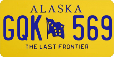 AK license plate GQK569