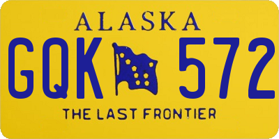 AK license plate GQK572