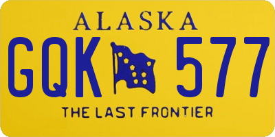 AK license plate GQK577