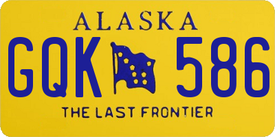 AK license plate GQK586