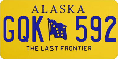 AK license plate GQK592
