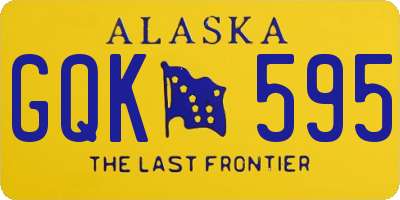 AK license plate GQK595