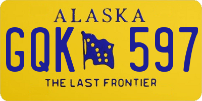 AK license plate GQK597