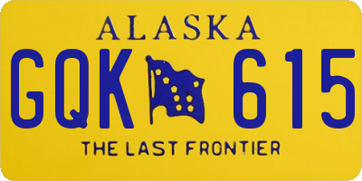 AK license plate GQK615