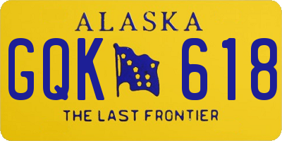 AK license plate GQK618