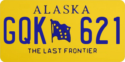 AK license plate GQK621
