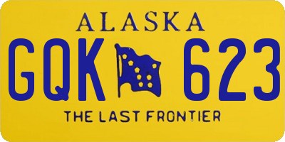 AK license plate GQK623