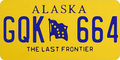 AK license plate GQK664