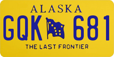 AK license plate GQK681