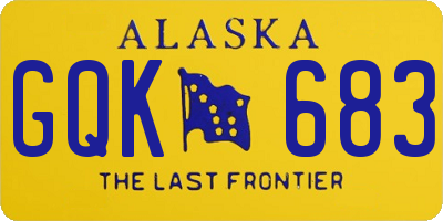 AK license plate GQK683