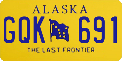 AK license plate GQK691