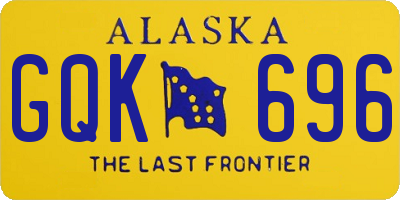 AK license plate GQK696