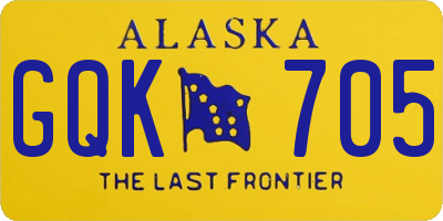 AK license plate GQK705