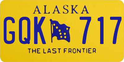 AK license plate GQK717