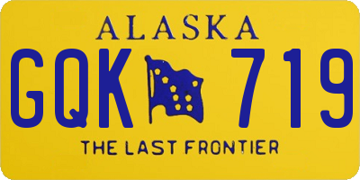 AK license plate GQK719