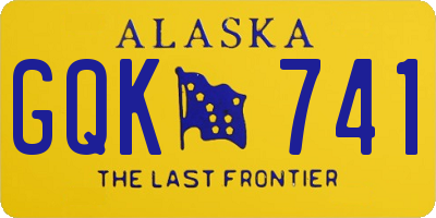 AK license plate GQK741