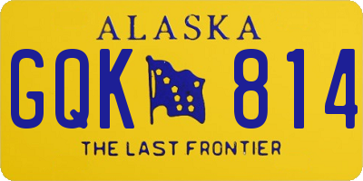 AK license plate GQK814