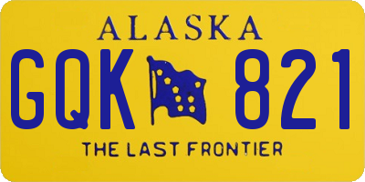 AK license plate GQK821
