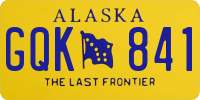 AK license plate GQK841