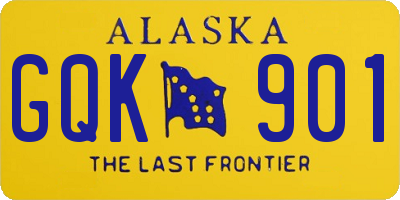 AK license plate GQK901