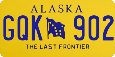 AK license plate GQK902