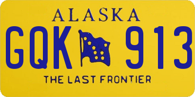 AK license plate GQK913
