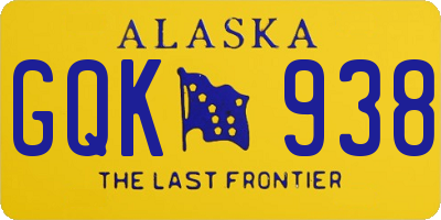 AK license plate GQK938