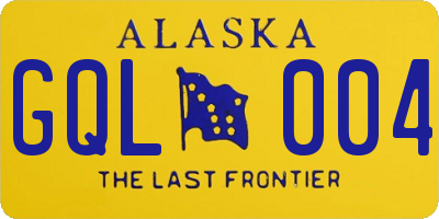AK license plate GQL004