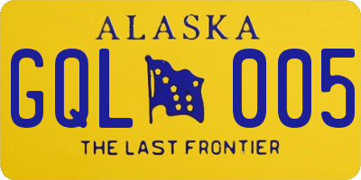 AK license plate GQL005