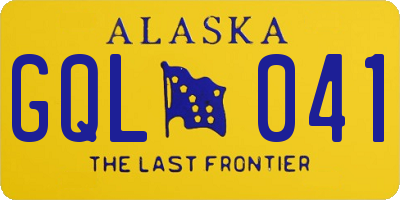 AK license plate GQL041