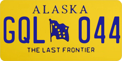 AK license plate GQL044