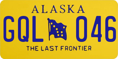 AK license plate GQL046