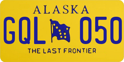 AK license plate GQL050