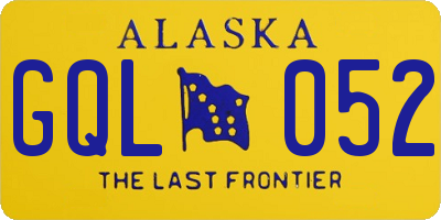 AK license plate GQL052