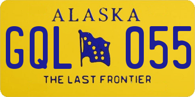 AK license plate GQL055