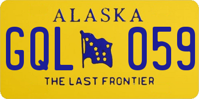 AK license plate GQL059