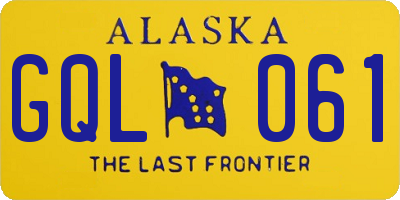 AK license plate GQL061