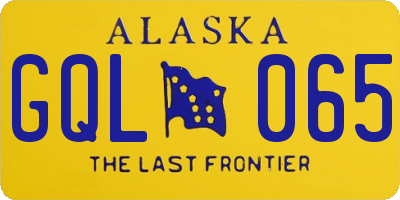 AK license plate GQL065
